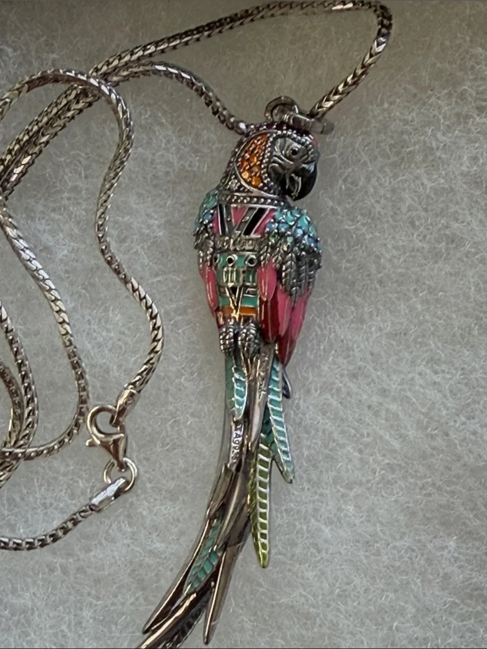 Thomas Sabo Colorful Parrot Pendant Necklace - Multicolor